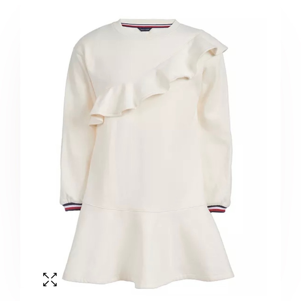 Tommy Hilfiger girls size XL 16 ruffled sweatshirt‎ dress new with tags